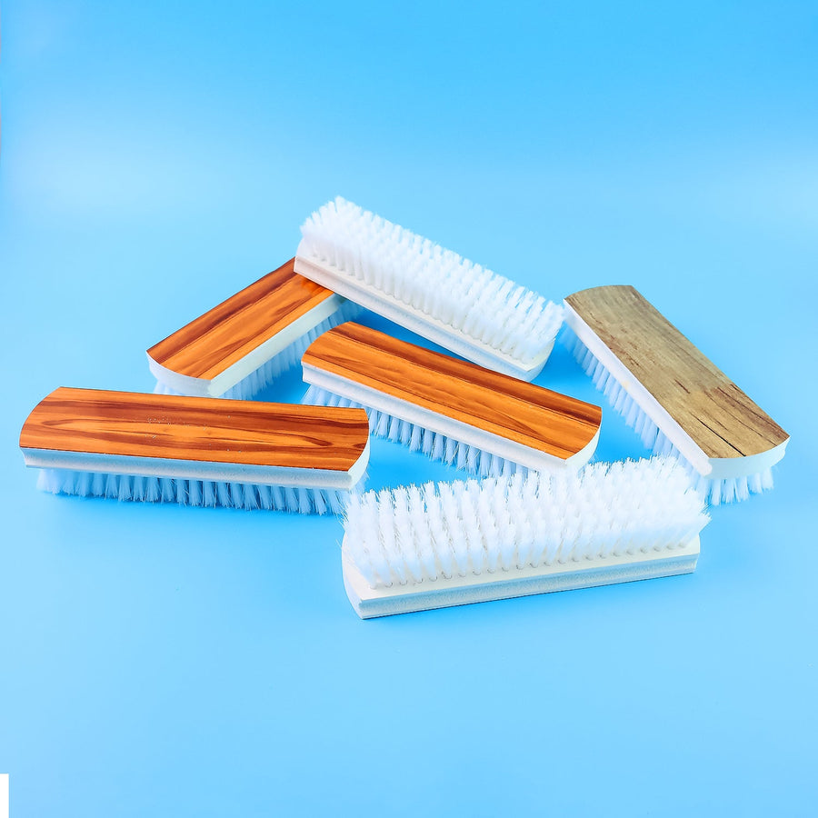 Veepee 6-Piece Washing and Cleaning Scrub Brush Set – (Multi-Color Bristles)