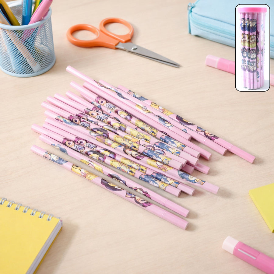 Cartoon Printed Wooden Pencil Set (50 Pc Pack)