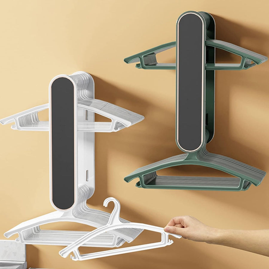 Wall Mounted Stretchable Clothes Hanger Holder Organizer