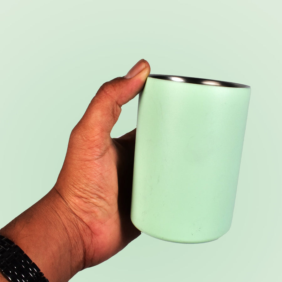 Vacuum Glass 304 Stainless Steel Home Office Lidless Anti-Scald Water Cup Drink