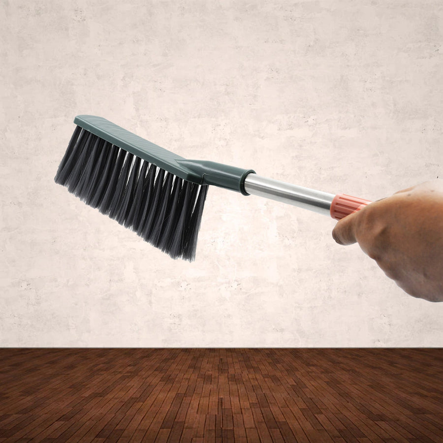 17 Inch Stainless Steel Sofa Cleaner Brush with Long Handle for Carpets &
