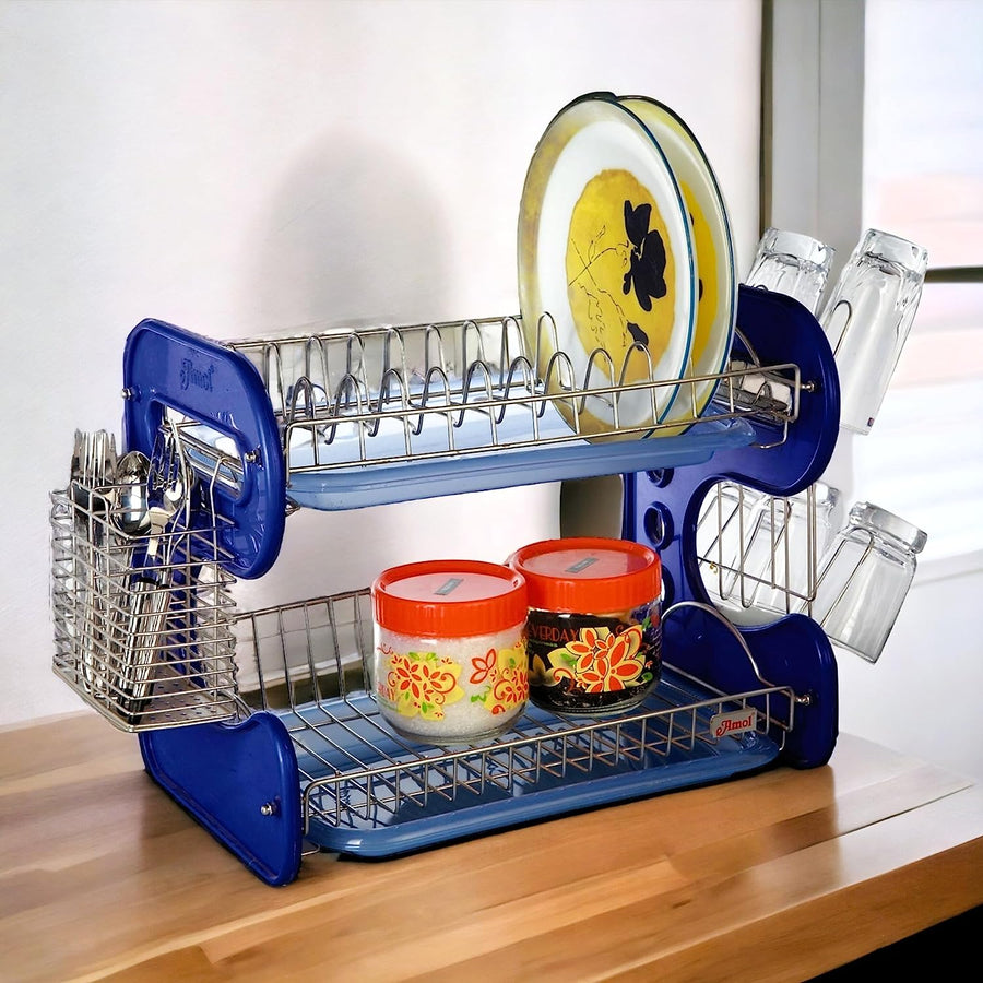 STAINLESS STEEL DRAIN BOWL STORAGE RACK HOLDER