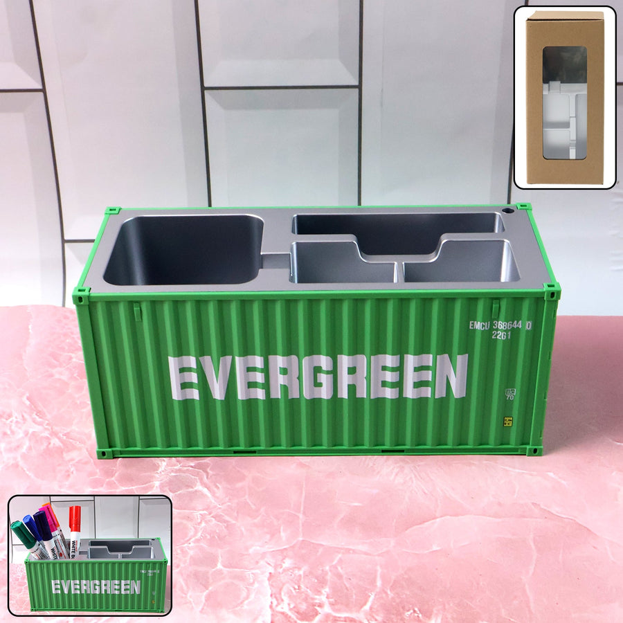 Container-Style Multi-Compartment Desk Organizer (1 Pc)