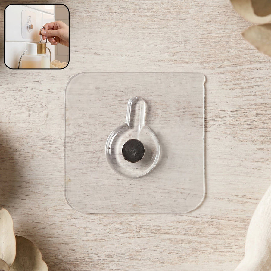 Transparent Self Adhesive Utility Wall Hook Sticker (1 Pc)