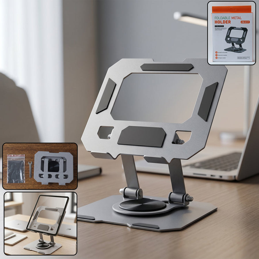 Foldable Metal Phone & Tablet Stand Holder (1 Set)