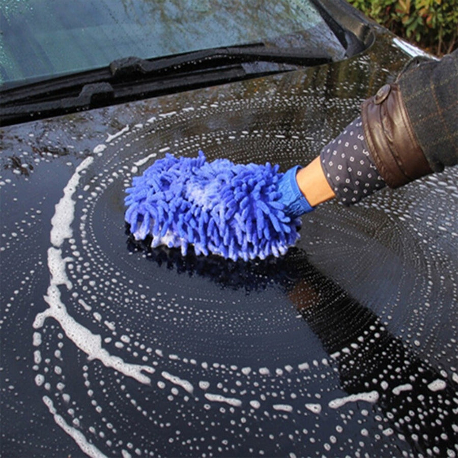 Microfiber Wash and Dust Chenille Mitt Cleaning Gloves