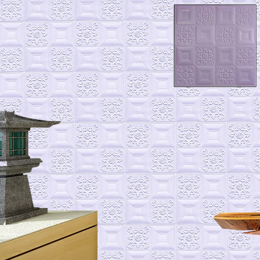 Wallpaper 3D Foam Wallpaper Sticker Panels (70 x 70 Cm / 1 Pc)
